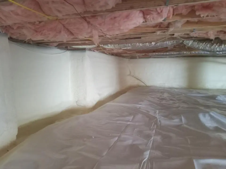 Crawl space encapsulation with closed-cell spray foam for Spray Foam Roofing in Augusta